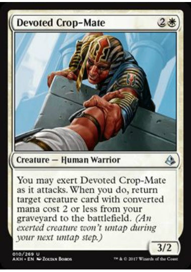 (英)【Foil】献身的な門友 / Devoted Crop-Mate【AKH】 No.010