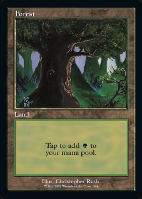 (英)森 / Forest【30A】 (Dark Tree) 旧枠加工カード No.594 ※トーナメントで使用することはできません。
