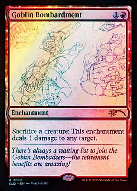 (英)【Foil】ゴブリンの砲撃 / Goblin Bombardment【SLD】 Artist Series: Phil Foglio No.7022