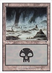 (日)【Foil】沼 / Swamp【7ED】 No.347
