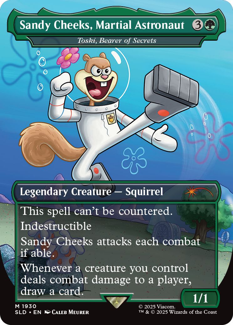(英)【Foil】Sandy Cheeks, Martial Astronaut[秘密を知るもの、トスキ / Toski, Bearer of Secrets]【SLD】Secret Lair x SpongeBob SquarePants: Legends of Bikini Bottom No.1930
