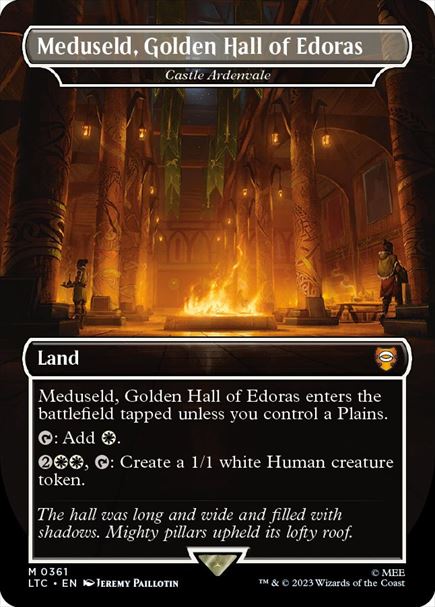 (英)【Foil】エドラスの黄金館、メドゥセルド / Meduseld, Golden Hall of Edoras[アーデンベイル城 / Castle Ardenvale] ★ボーダーレス★(王国と遺物) 【LTC】 No.361