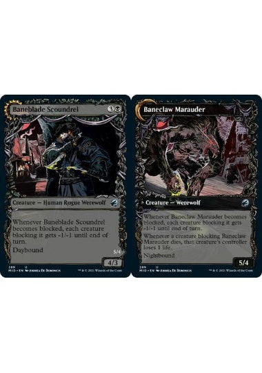 (英)【Foil】破滅刃の悪漢 / Baneblade Scoundrel - 破滅爪の匪賊 / Baneclaw Marauder ★ショーケース枠★(秋分カード) 【MID】 No.289