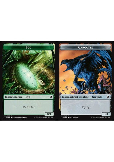 (英)卵トークン / Egg Token No.016 - ガーゴイルトークン / Gargoyle Token【C19-TOKEN】 No.022