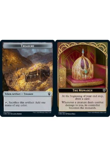 (英)【Foil】宝物トークン / Treasure TokenNo.012 - 統治者トークン / The Monarch Token【CMR-TOKEN】 No.014
