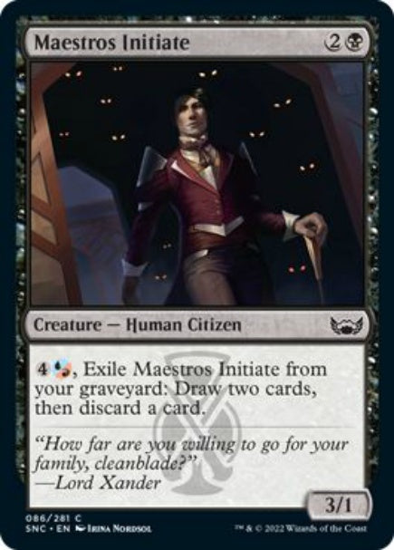 (英)【Foil】貴顕廊一家の新入り / Maestros Initiate【SNC】 No.086