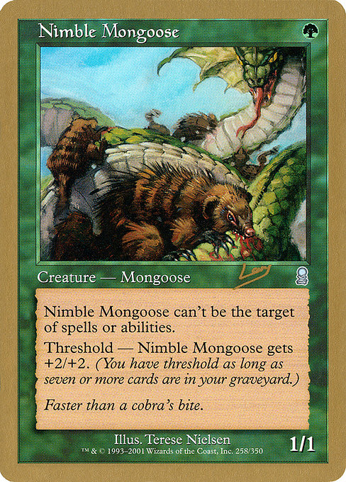 (英)敏捷なマングース / Nimble Mongoose【WC02】 World Championship Decks 2002 Raphael Levy 金枠 No.054