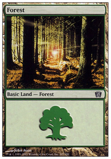 (英)【Foil】森 / Forest【8ED】 No.347