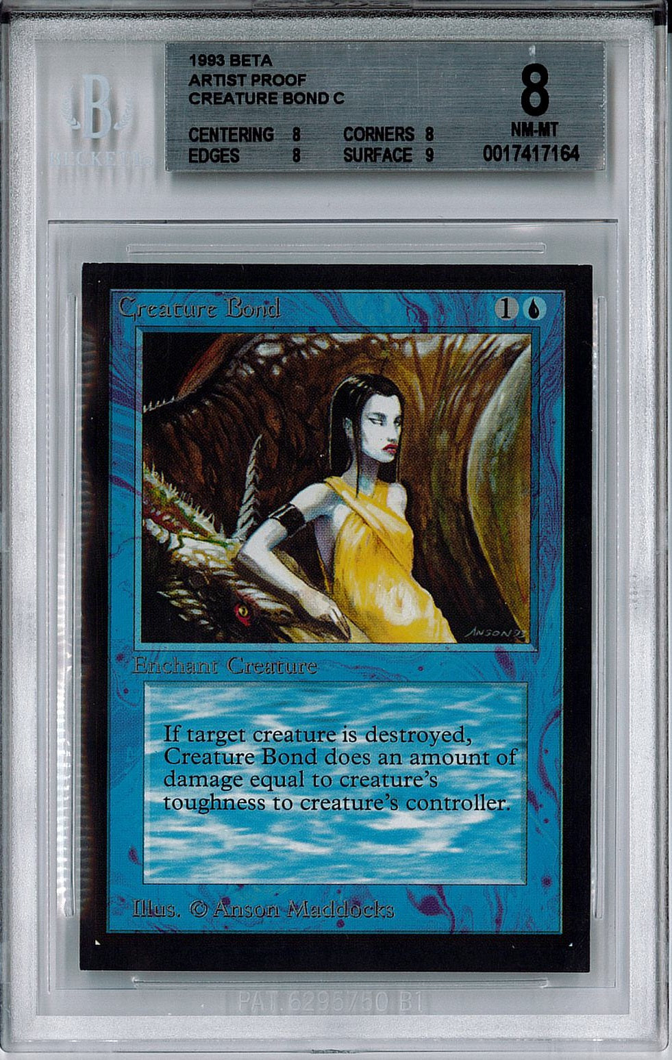 [鑑定品](英)魂の鎖 / Creature Bond【BETA】 No.056 BGS8 ID:0017417164 アーティストプルーフ ※トーナメントで使用することはできません。 [委託販売品]