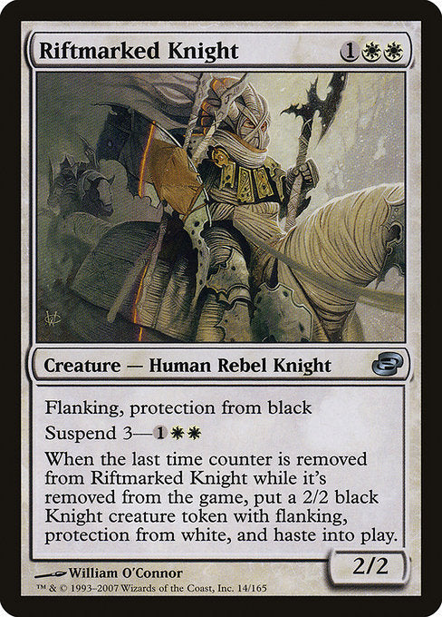 (英)【Foil】裂け目抜けの騎士 / Riftmarked Knight【PLC】 No.014