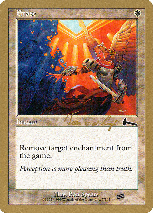 (英)消去 / Erase【WC00】 World Championship Decks 2000 Tom van de Logt サイドボード 金枠 No.008