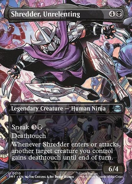 (英)果てなき執念、シュレッダー / Shredder, Unrelenting ★ボーダーレス★(シーン・カード) 【TMT】 No.210