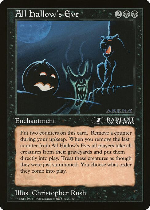 (英)All Hallow's Eve【PRM】 アリーナプロモ 【Oversized Card】 BIG-PRM-052 ※トーナメントで使用することはできません。