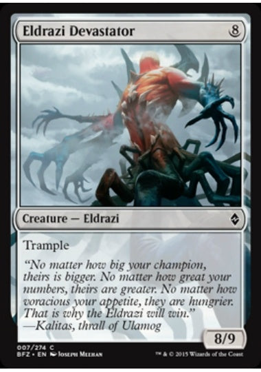 (英)エルドラージの壊滅させるもの / Eldrazi Devastator【BFZ】 No.007