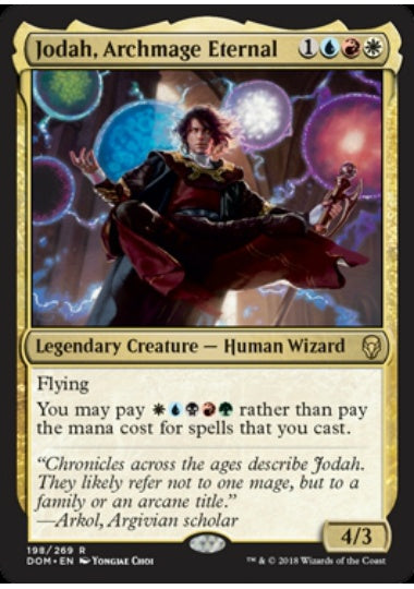 (英)【Foil】永遠の大魔道師、ジョダー / Jodah, Archmage Eternal【DOM】 No.198