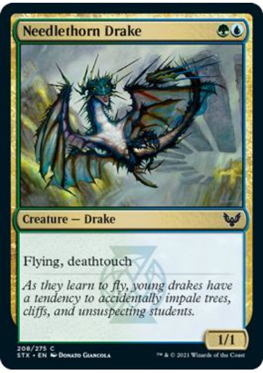 (英)【Foil】針棘ドレイク / Needlethorn Drake【STX】 No.208