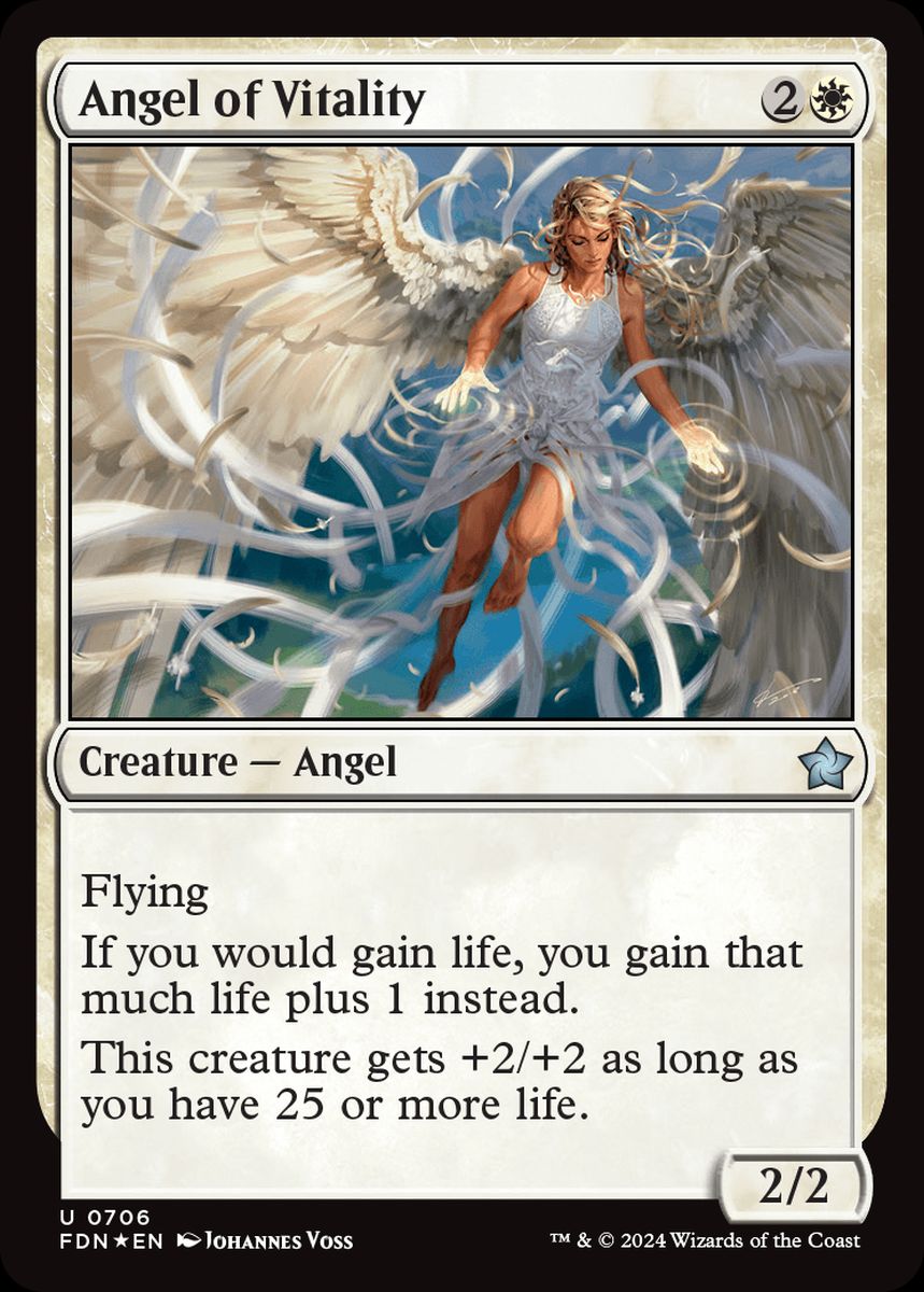 (英)【Foil】生命力の天使 / Angel of Vitality【FDN】Starter Collection収録 No.706