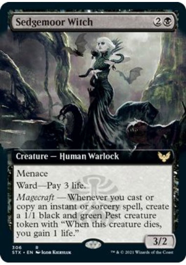 (英)【Foil】セッジムーアの魔女 / Sedgemoor Witch ★拡張枠★ 【STX】 No.306