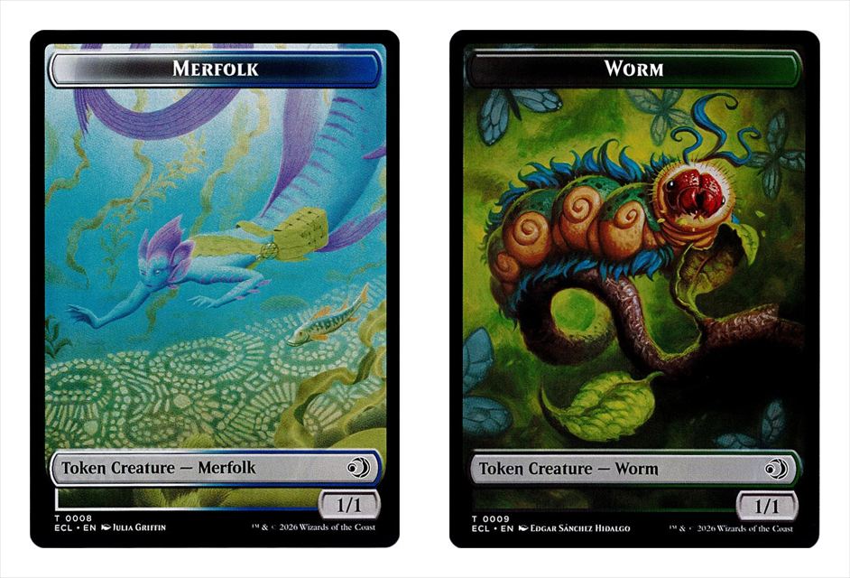 (英)マーフォークトークン / Merfolk Token No.008 - 蟲トークン / Worm Token 【ECL-TOKEN】 No.009