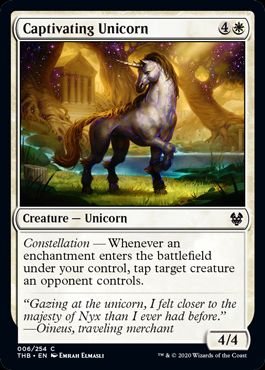(英)【Foil】蠱惑的なユニコーン / Captivating Unicorn【THB】 No.006