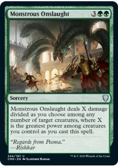 (英)【Foil】巨怪の猛攻 / Monstrous Onslaught【CMR】 No.244