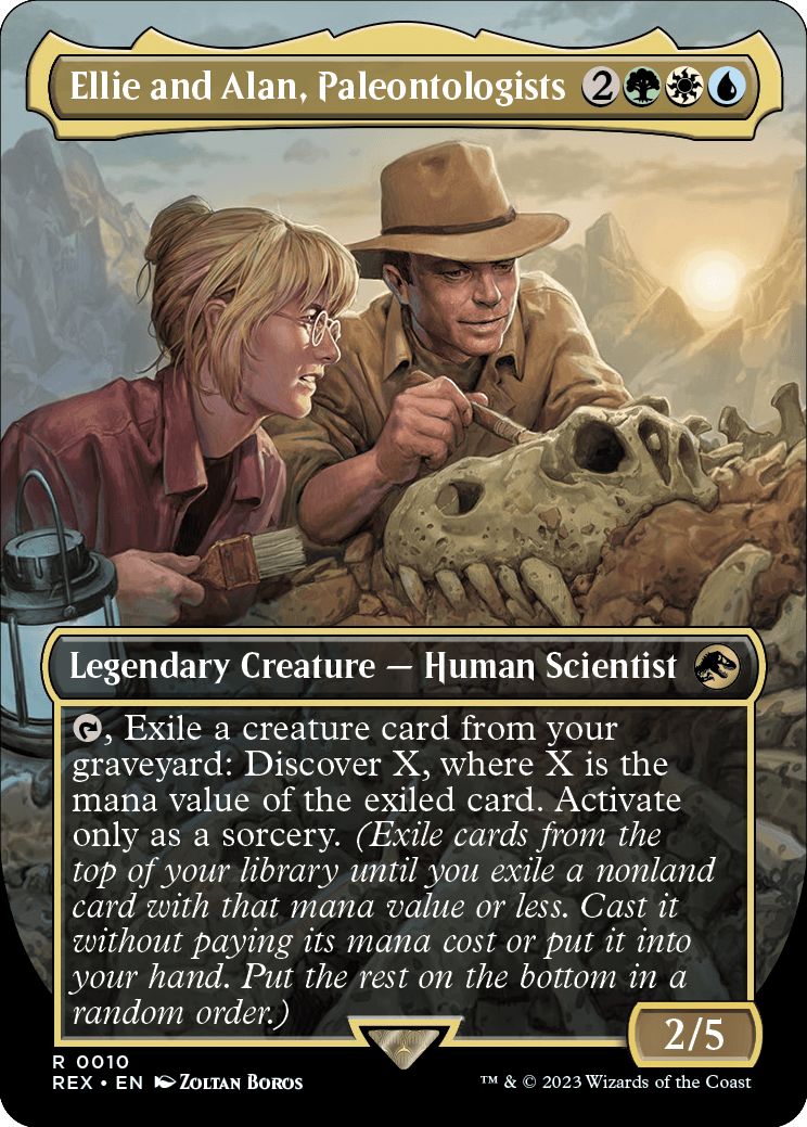 (英)【Foil】古生物学者、エリーとアラン / Ellie and Alan, Paleontologists ★ボーダーレス★(「ジュラシック・ワールド」コレクション) 【REX】 No.010