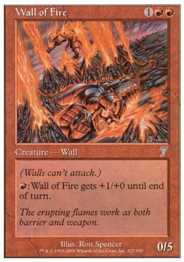 (英)【Foil】炎の壁 / Wall of Fire【7ED】 No.227
