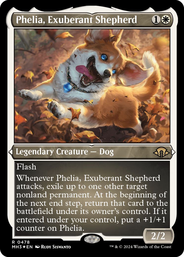 (英)【エッチングFoil】溌剌の牧羊犬、フィリア / Phelia, Exuberant Shepherd【MH3】 No.478