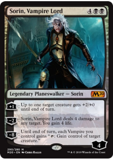 (英)【Foil】吸血鬼の王、ソリン / Sorin, Vampire Lord【M20】プレインズウォーカーデッキ収録 No.290