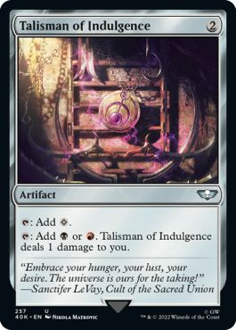 (英)【Surge-Foil】耽溺のタリスマン / Talisman of Indulgence【40K】 No.257