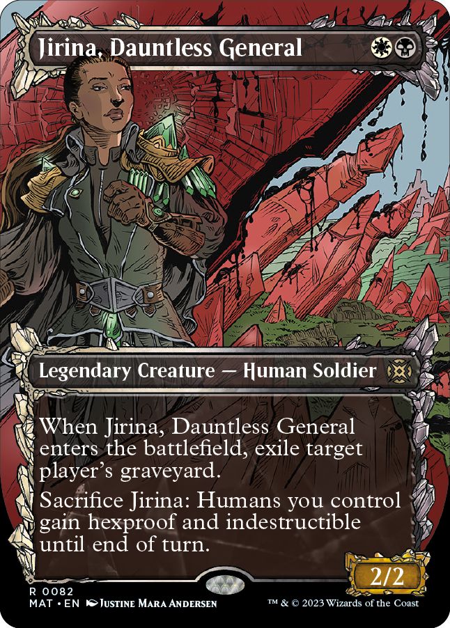 (英)【Foil】不屈の将軍、ジリーナ / Jirina, Dauntless General ★ショーケース枠★(次元ブースター・ファン) 【MAT】 No.082
