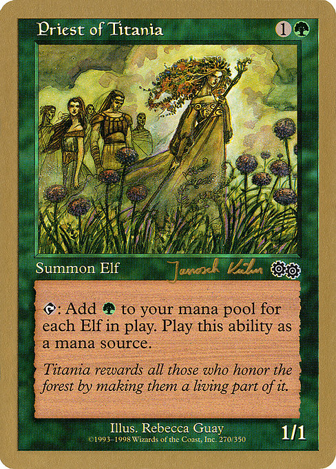 (英)ティタニアの僧侶 / Priest of Titania【WC00】 World Championship Decks 2000 Janosch Kuhn 金枠 No.060
