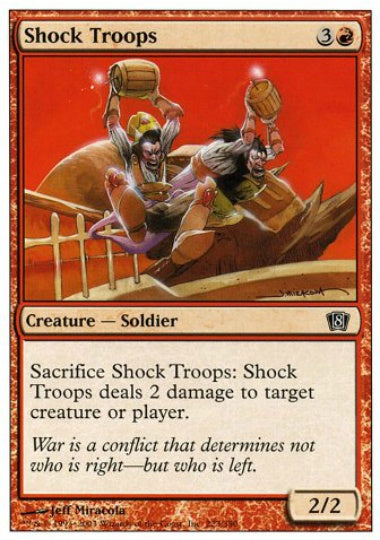 (英)【Foil】突撃隊 / Shock Troops【8ED】 No.223