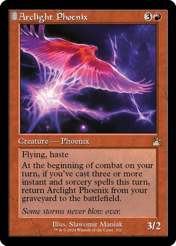 (英)【Foil】弧光のフェニックス / Arclight Phoenix ★ショーケース枠★(旧枠加工カード) 【RVR】 No.331
