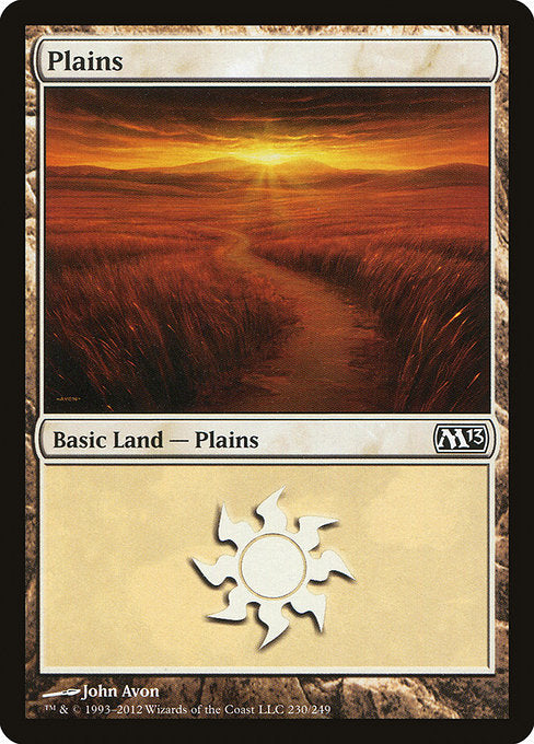 (英)【Foil】平地 / Plains【M13】 No.230