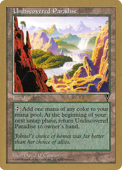 (英)知られざる楽園 / Undiscovered Paradise【WC97】 World Championship Decks 1997 Janosch Kuhn 金枠 No.092