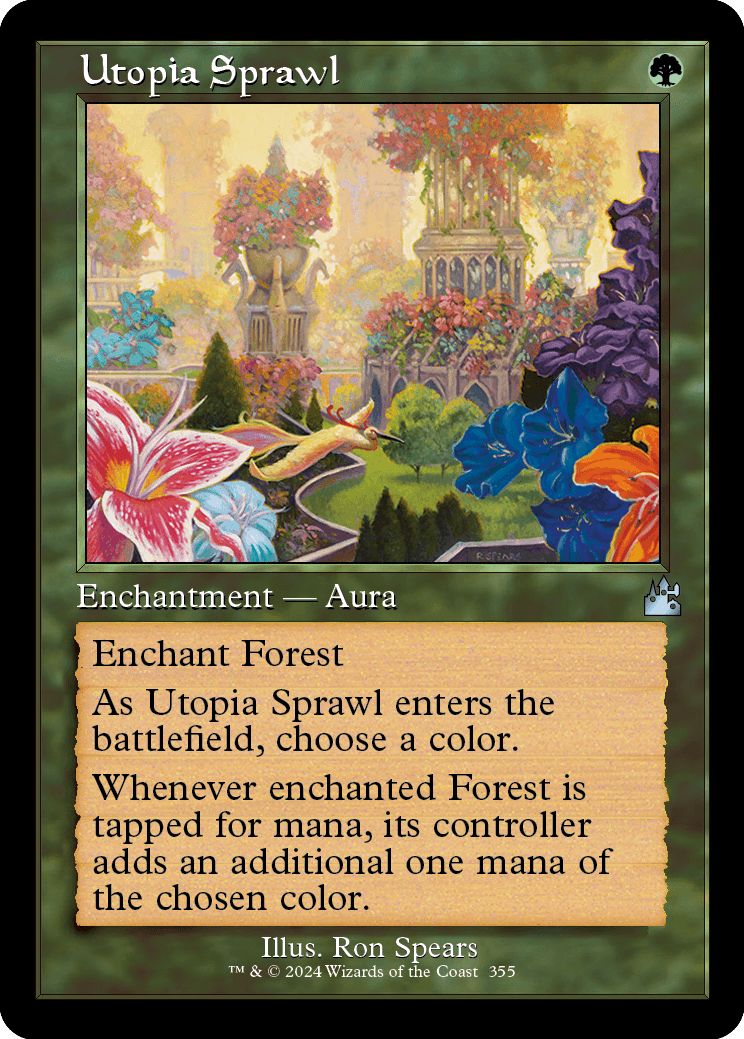 (英)【Foil】楽園の拡散 / Utopia Sprawl ★ショーケース枠★(旧枠加工カード) 【RVR】 No.355