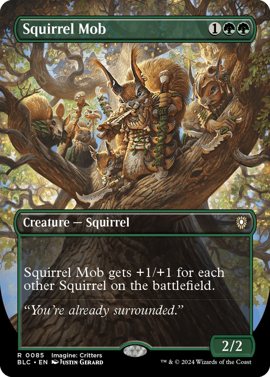 (英)【Foil】リスの群れ / Squirrel Mob ★ボーダーレス★(イマジン：勇敢なる生き物たち) 【BLC】 No.085