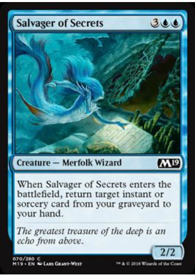 (英)【Foil】秘密の回収者 / Salvager of Secrets【M19】 No.070