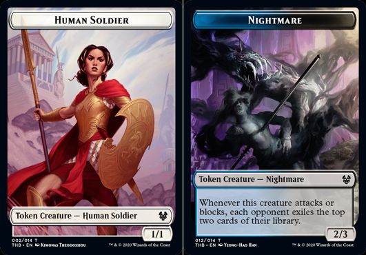 (英)【Foil】人間・兵士トークン / Human SoldierNo.002 - ナイトメアトークン / Nightmare Token【THB-TOKEN】 No.012