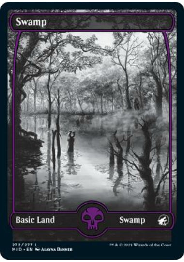 (英)【Foil】沼 / Swamp【MID】フルアート版 No.272