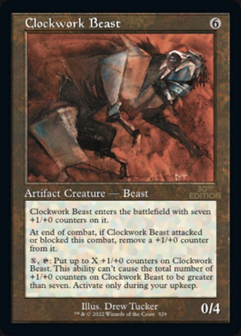 (英)機械仕掛けの獣 / Clockwork Beast【30A】 旧枠加工カード No.529 ※トーナメントで使用することはできません。