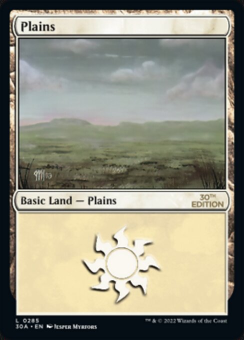 (英)平地 / Plains【30A】 (Dark) No.285 ※トーナメントで使用することはできません。