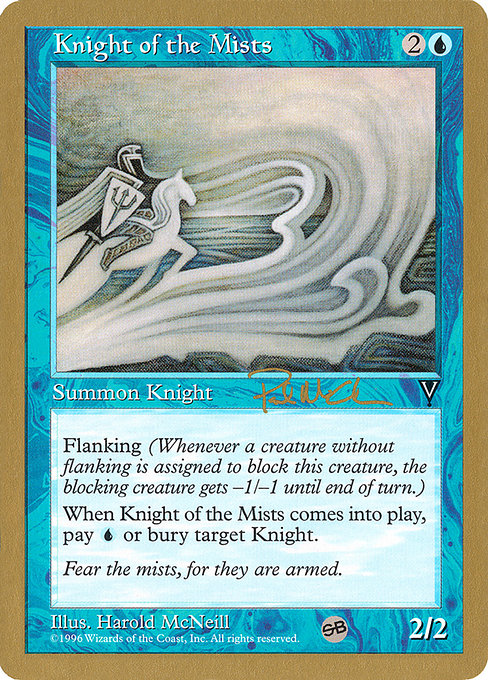 (英)霧の騎士 / Knight of the Mists【WC97】 World Championship Decks 1997 Paul McCabe サイドボード 金枠 No.021