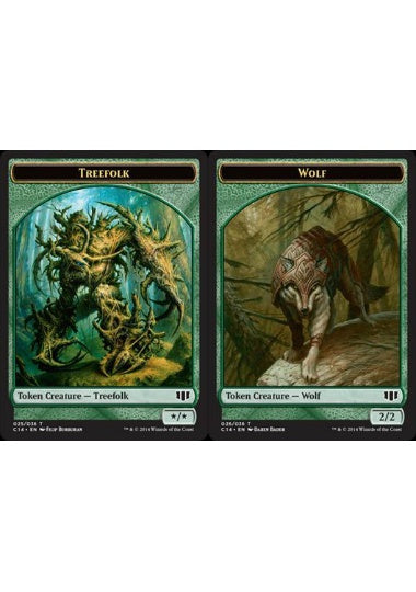 (英)ツリーフォークトークン / Treefolk Token No.025 - 狼トークン / Wolf Token【C14-TOKEN】 No.026