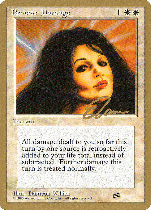 (英)ダメージ反転 / Reverse Damage【PTC】 ProTour NewYork Decks 1996 Eric Tam サイドボード 金枠 No.051