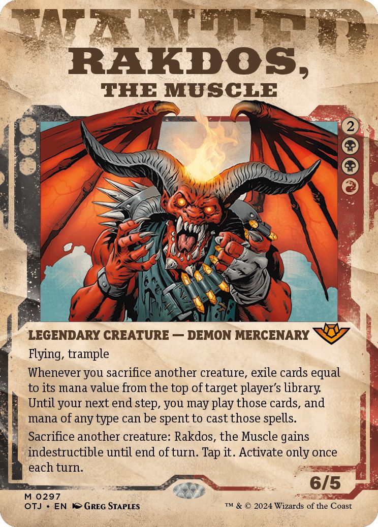 (英)用心棒、ラクドス / Rakdos, the Muscle ★ショーケース枠★(「手配書」ショーケース版) 【OTJ】 No.297