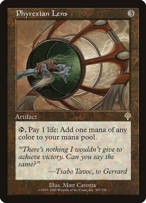 (英)【Foil】ファイレクシアのレンズ / Phyrexian Lens【INV】 No.307
