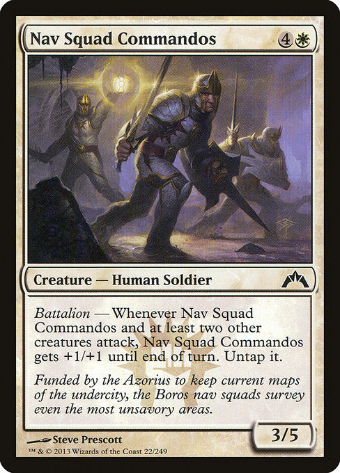 (英)【Foil】航行隊の猛士 / Nav Squad Commandos【GTC】 No.022