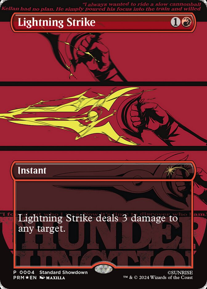 (英)【Foil】稲妻の一撃 / Lightning Strike【PRM】カウボーイビバップ オマージュプロモ No.070